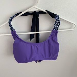 Purple target bikini top